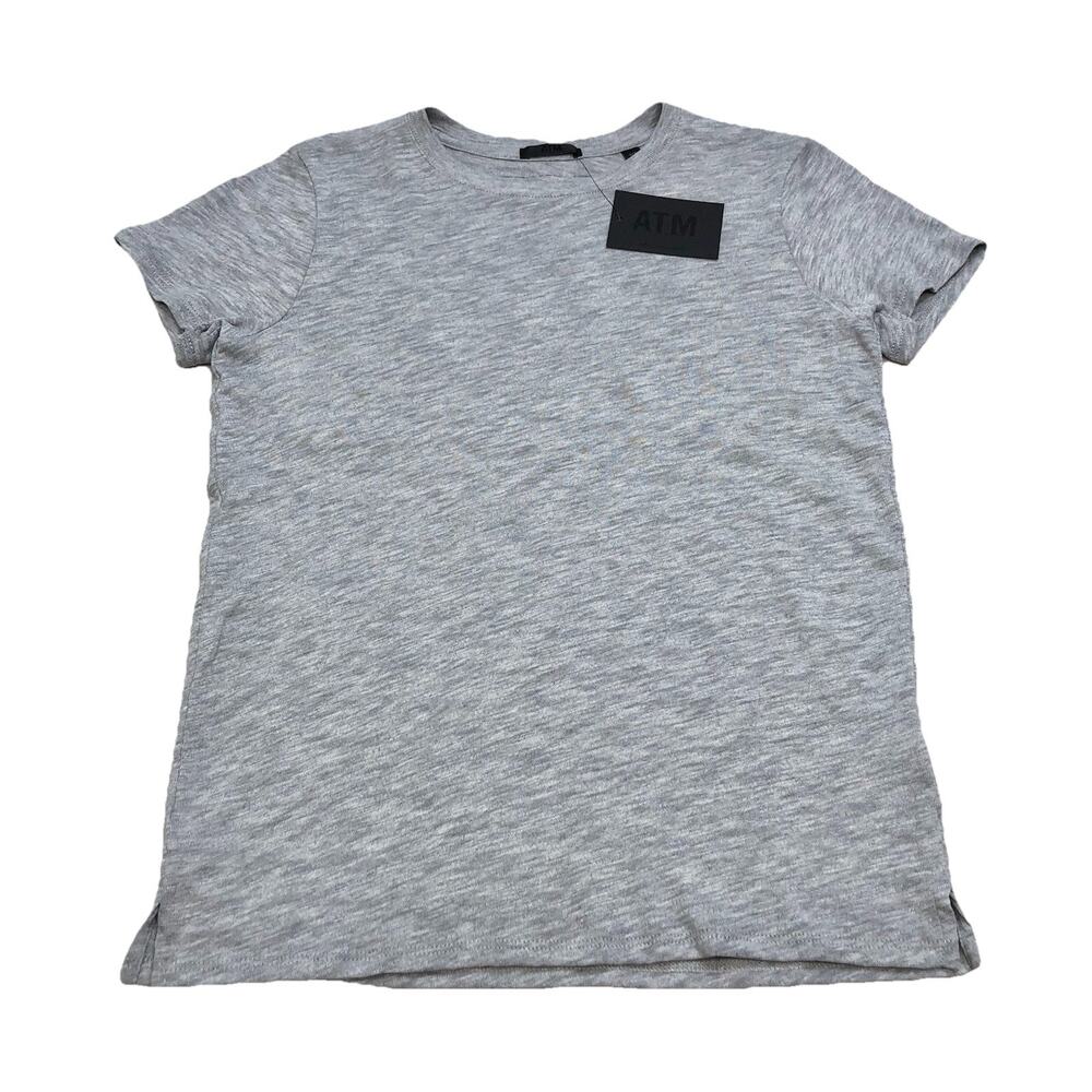 ATM Slub Jersey Schoolboy Crewneck Tee Heather Grey S Cotton “Measurements”